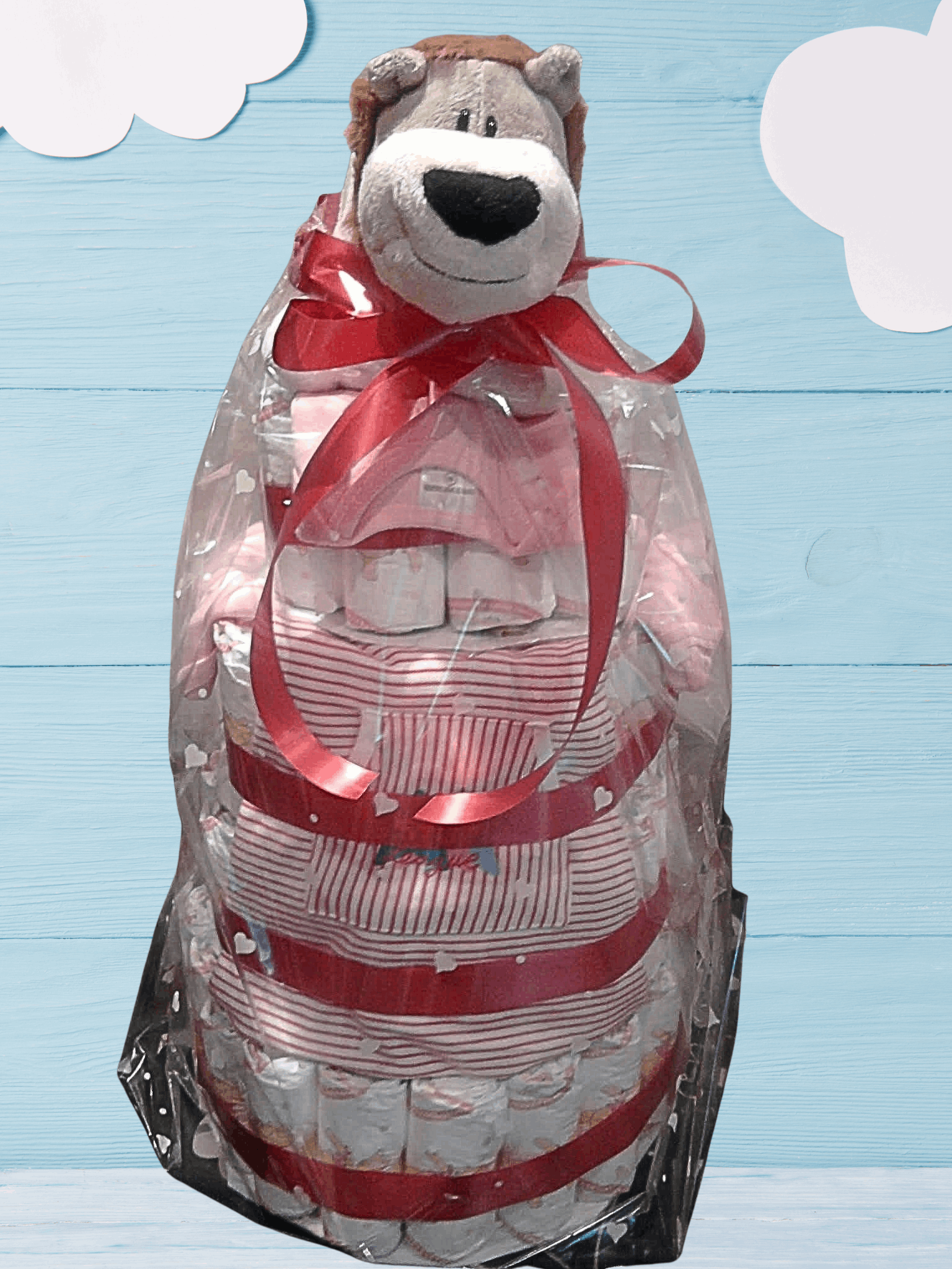 Tarta de Pañales Dodot con Peluche – Lista para Regalar