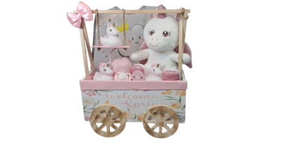 Cesta para Recién Nacido con Unicornio – Regalo Original para Bebé | Cesta Baby Shower