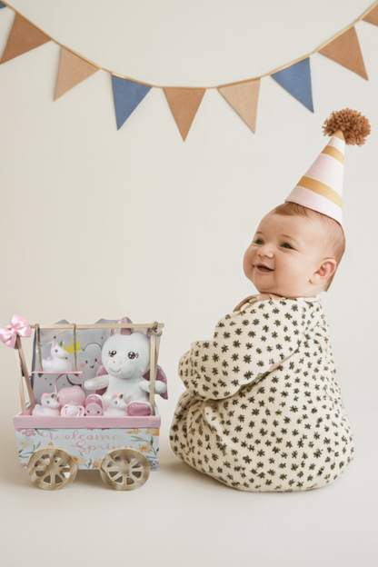 Cesta para Recién Nacido con Unicornio – Regalo Original para Bebé | Cesta Baby Shower