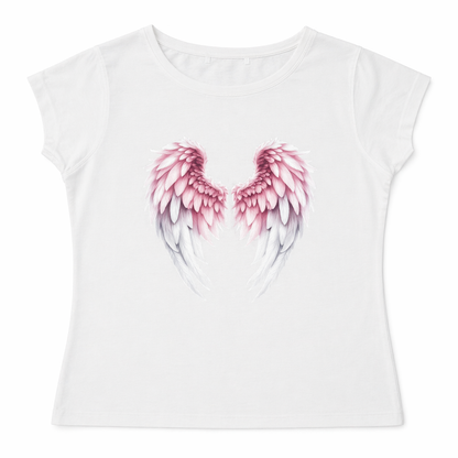 Camiseta con Alas Rosas Ángel – Estilo Delicado