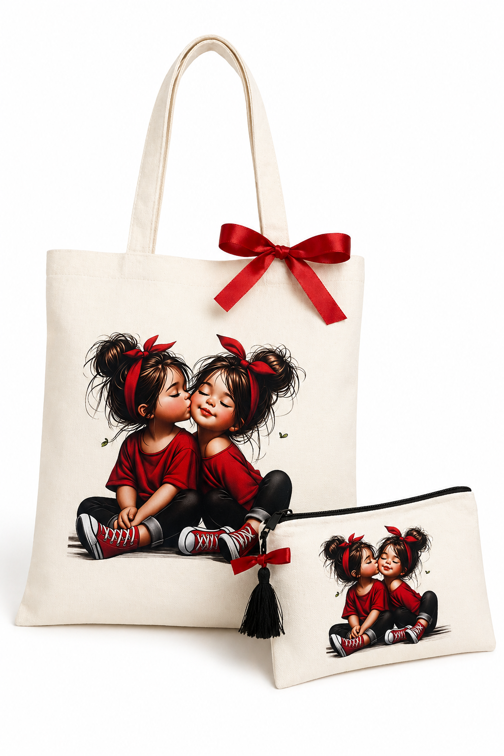 Pack Regalo Dos Hermanas Personalizado | Bolso + Neceser Original