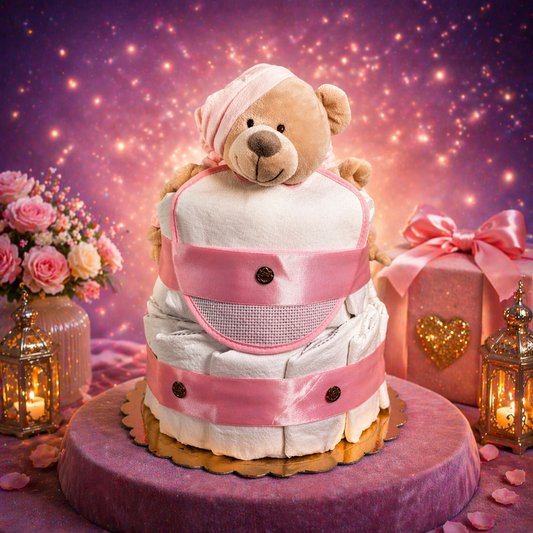 Tarta de Pañales Dodot con Peluche – Lista para Regalar
