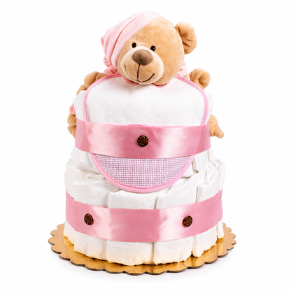 Tarta de Pañales Dodot con Peluche – Lista para Regalar