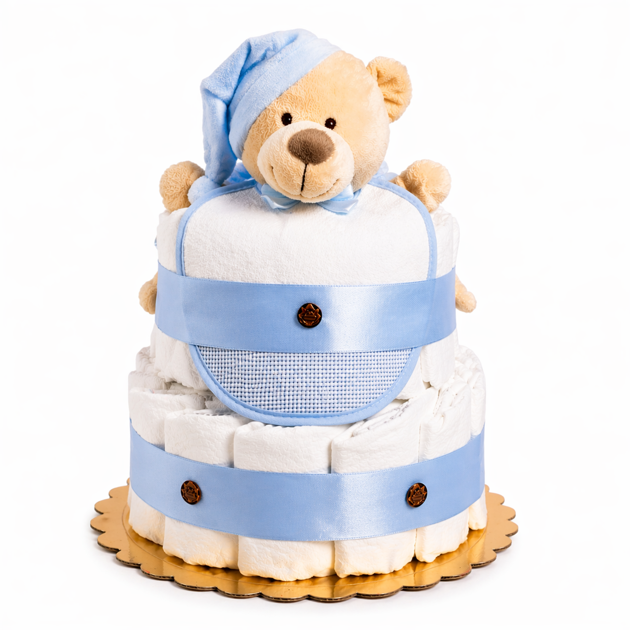 Tarta de Pañales Dodot con Peluche – Lista para Regalar