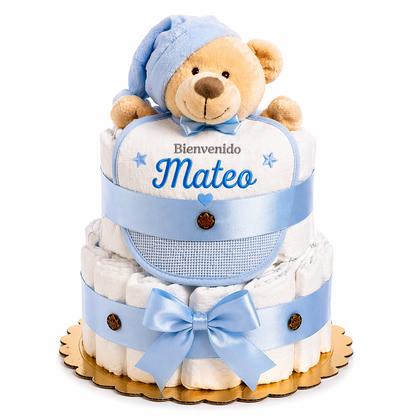 Tarta de Pañales Dodot con Peluche – Lista para Regalar